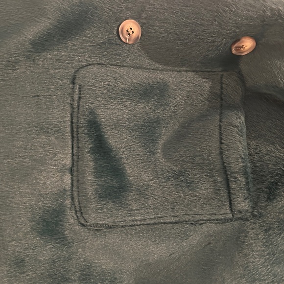Luxurious Anthropologie Dark Green Women's Trench Coat - Picture 3 of 4